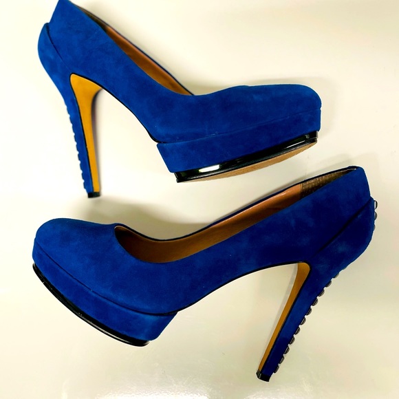 Vince Camuto Shoes - Vince Camuto Royal Blue Studded Pumps